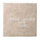 Ich Liebe Holz wird braun Hakuna Matata Fliese (Vorderseite)