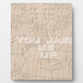 Ich Liebe Holz wird braun Hakuna Matata Fotoplatte (Vorderseite)