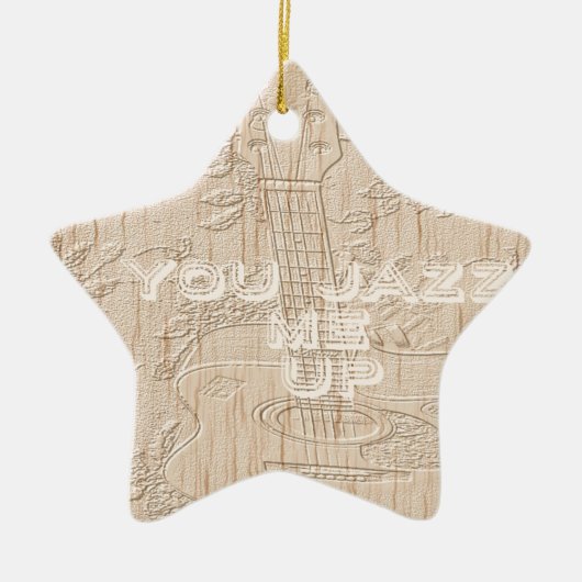 Ich Liebe Holz wird braun Hakuna Matata Keramik Ornament (Vorne)