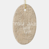 Ich Liebe Holz wird braun Hakuna Matata Keramikornament (Rechts)