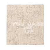 Ich Liebe Holz wird braun Hakuna Matata Notizblock (Vorderseite)