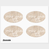 Ich Liebe Holz wird braun Hakuna Matata Ovaler Aufkleber (Blatt)