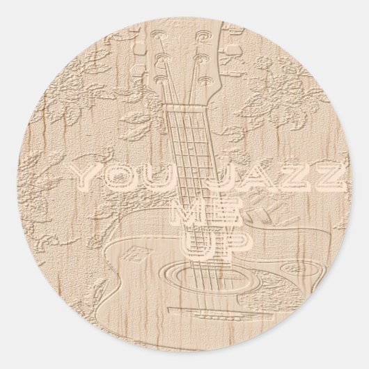 Ich Liebe Holz wird braun Hakuna Matata Runder Aufkleber (Vorderseite)