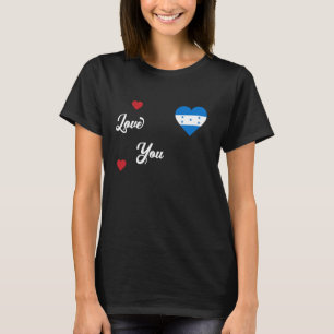 Ich Liebe Honduras mit Honduras Flag im Herzen T-Shirt