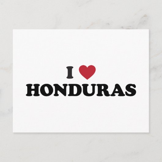 Ich liebe Honduras Postkarte (Vorderseite)
