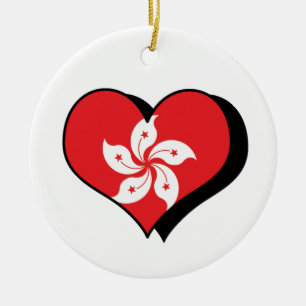 Ich liebe Hong Kong Weihnachtsdekoration Keramikornament