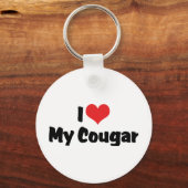Ich Liebe höre mein Cougar Schlüsselanhänger (Vorderseite)
