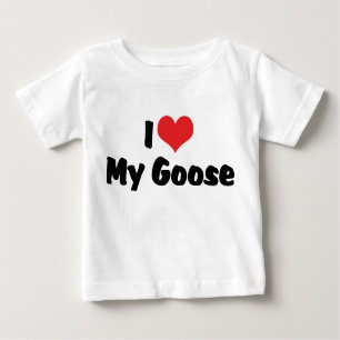 Ich Liebe höre meine Gans - Vogel Lover Baby T-shirt