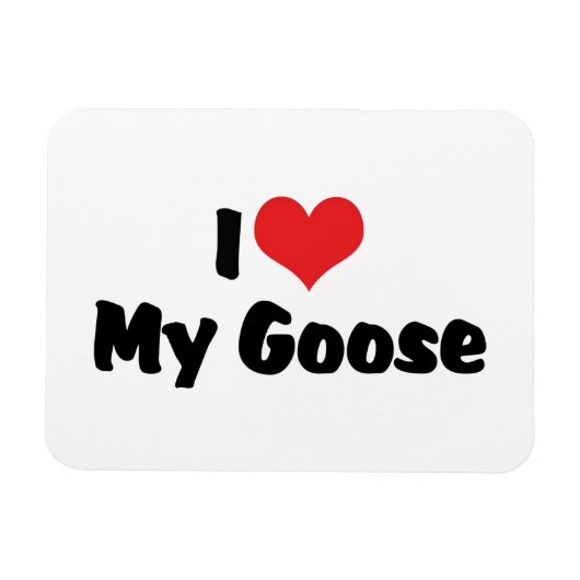 Ich Liebe höre meine Gans - Vogel Lover Magnet (Horizontal)