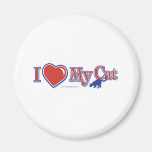 Ich Liebe höre meine Katze Magnet