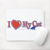 Ich Liebe höre meine Katze Mousepad (Mit Mouse)