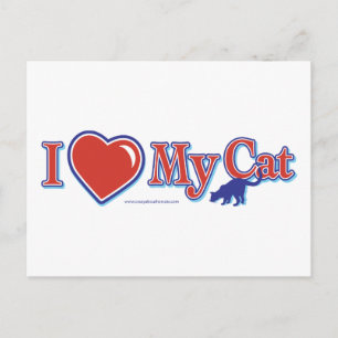 Ich Liebe höre meine Katze Postkarte
