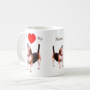 Ich Liebe höre meinen Beagle Hund Lover Kaffeetasse