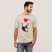 Ich Liebe höre meinen Beagle Hund T-Shirt (Vorne ganz)