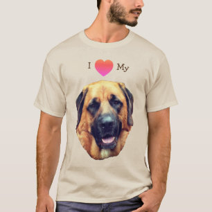 Ich Liebe höre meinen Mastiff Hund  T-Shirt