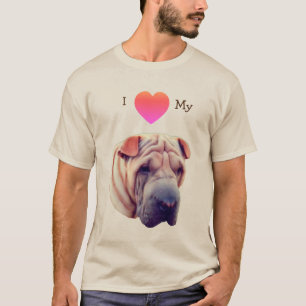 Ich Liebe höre meinen Shar Pei Dog T-Shirt