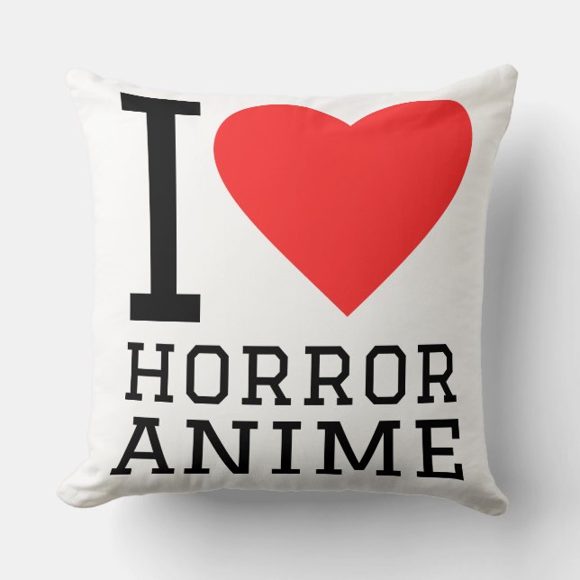 Ich liebe Horror-Anime Kissen (Vorderseite)