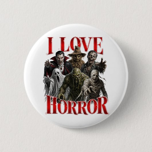 Ich liebe Horror Button (Vorderseite)