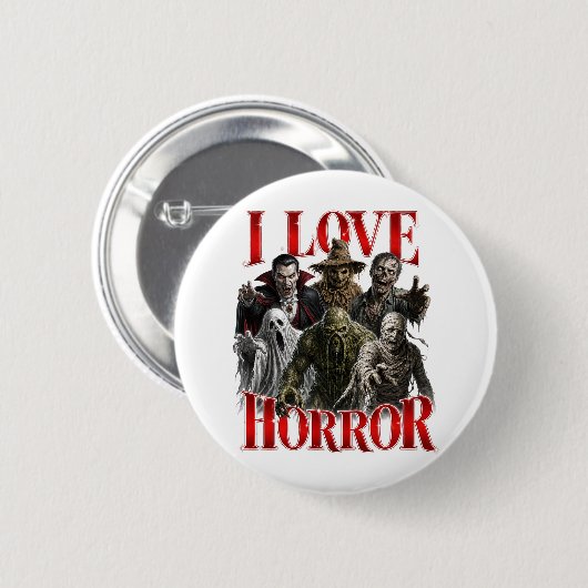 Ich liebe Horror Button (Vorne & Hinten)
