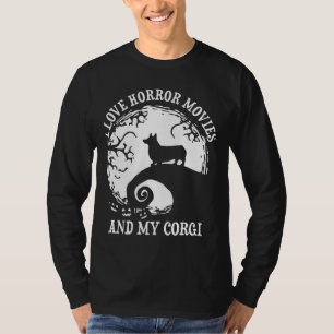 Ich Liebe Horror-Filme und mein Corgi Funny Corgi T-Shirt
