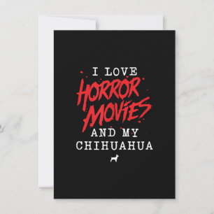 Ich Liebe Horror-Filme und mein Hundebesitzer von  Dankeskarte