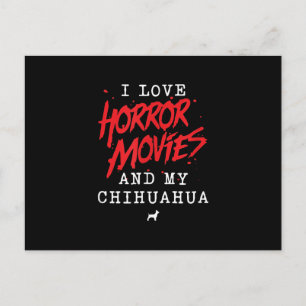 Ich Liebe Horror-Filme und mein Hundebesitzer von  Postkarte