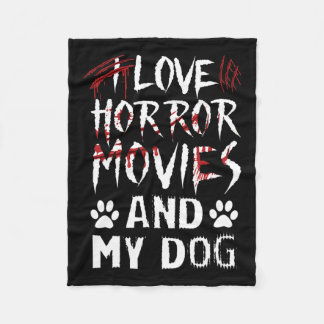 Ich Liebe Horror Filmen und Amp; mein Hund Last Mi Fleecedecke
