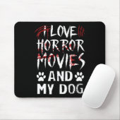 Ich Liebe Horror Filmen und Amp; mein Hund Last Mi Mousepad (Mit Mouse)