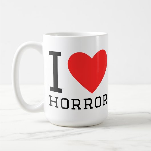 Ich liebe Horror Kaffeetasse (Links)