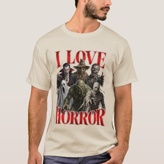 Ich liebe Horror T-Shirt (Vorderseite)