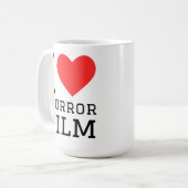 Ich liebe Horrorfilm Kaffeetasse (Vorderseite Links)