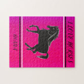ICH LIEBE HORSES PERSONALISIERTE PUZZLE. JIGSAW PUZZLE (Horizontal)
