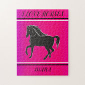 ICH LIEBE HORSES PERSONALISIERTE PUZZLE. JIGSAW PUZZLE (Vertikal)