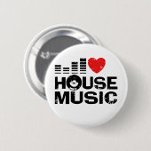 Ich liebe House-Musik Button (Vorne & Hinten)