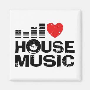Ich liebe House-Musik Magnet