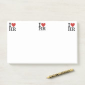 Ich ❤️ Liebe HR Post-it Notes - Human Resources De Klebezettel (Auf Schreibtisch)