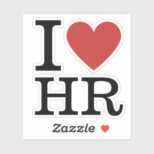 Ich ❤️ Liebe HR Vinly Sticker - Personalreferat (Blatt)