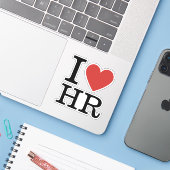 Ich ❤️ Liebe HR Vinly Sticker - Personalreferat (Laptop mit iPhone)