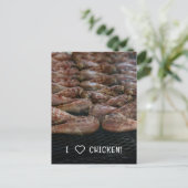 Ich liebe Hühnchen! Postkarte (Stehend Vorderseite)