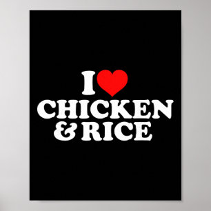 Ich liebe Hühnchen und Reis  Poster