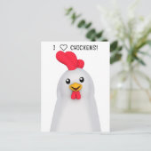 Ich Liebe Hühner! Postkarte (Stehend Vorderseite)