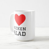 Ich liebe Hühnersalat Kaffeetasse (Vorderseite Links)