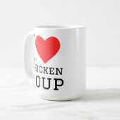 Ich liebe Hühnersuppe Kaffeetasse (Vorderseite Links)
