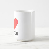 Ich liebe Hummer Kaffeetasse (Mittel)