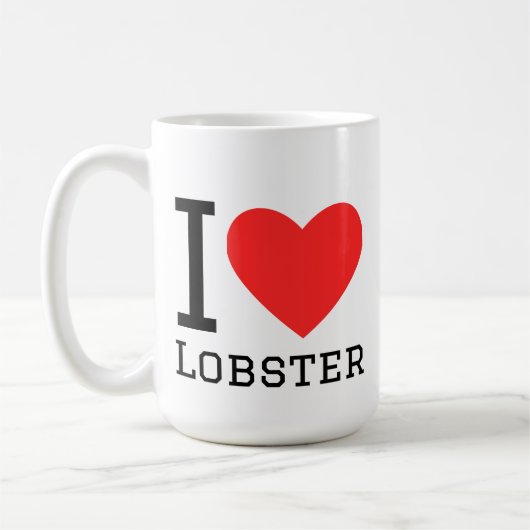 Ich liebe Hummer Kaffeetasse (Links)