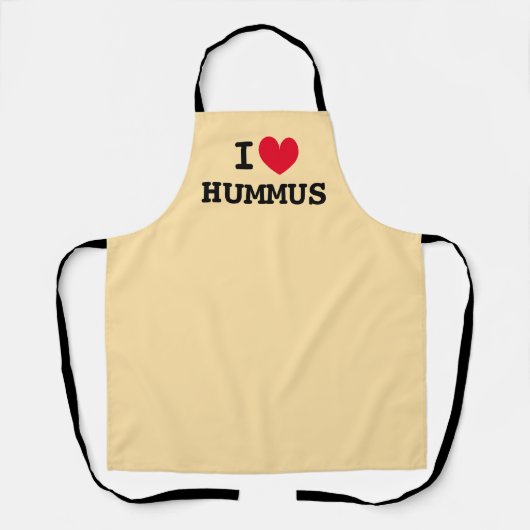 Ich liebe Hummus Custom Colorküche Schürze (Vorderseite)