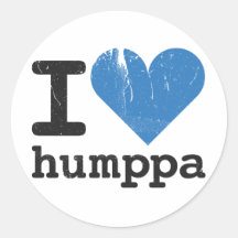 Ich liebe Humppa Blau Aufkleber
