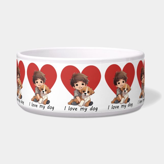 Ich liebe Hund Napf (Vorderseite)