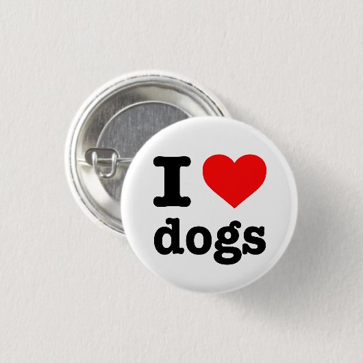 "ICH LIEBE-HUNDE " BUTTON (Vorne & Hinten)