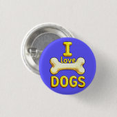ICH LIEBE HUNDE BUTTON (Vorne & Hinten)